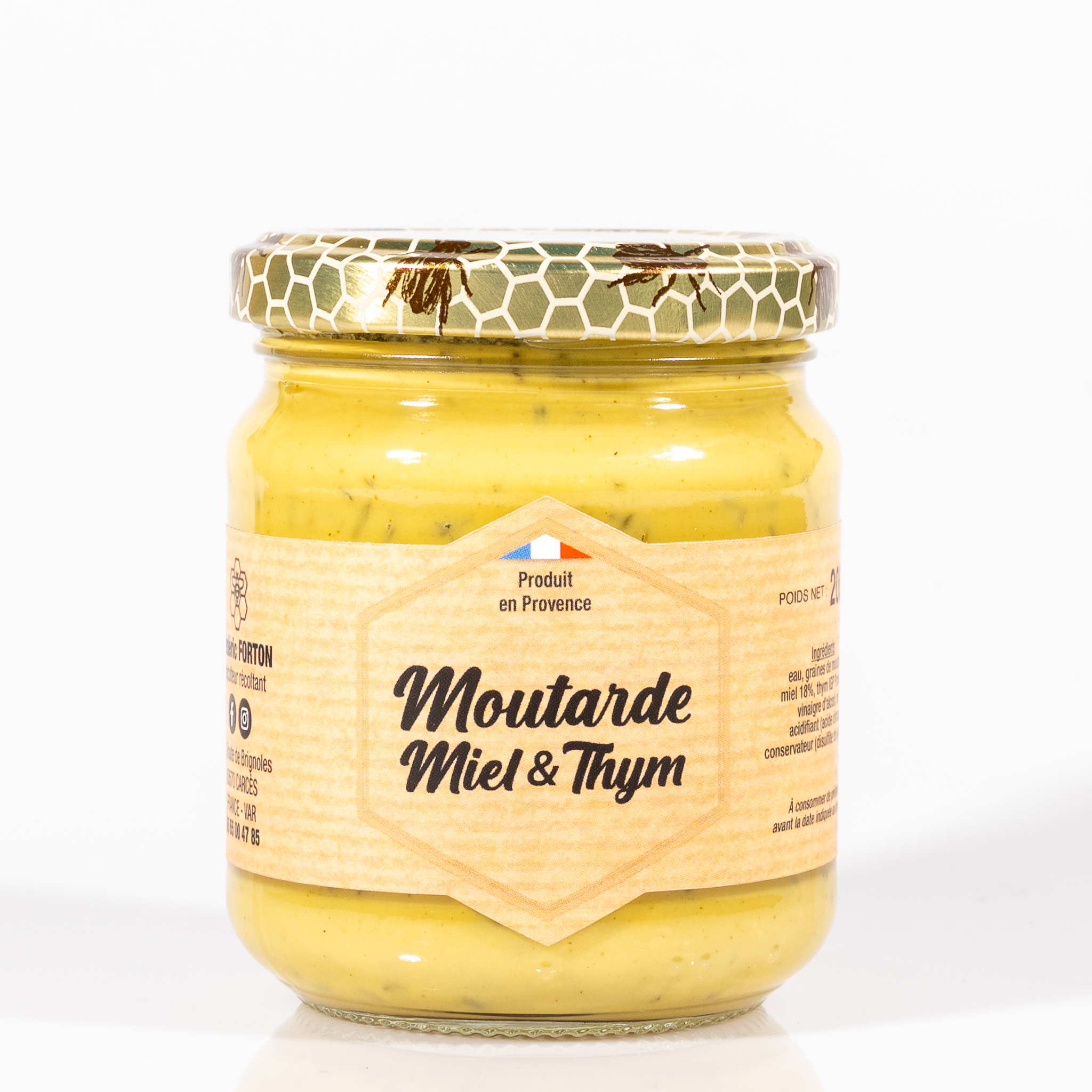 Moutarde au miel et au thym 200 g